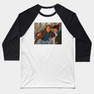 Nick and Charlie - heartstopper snow day drawing Nellie Baseball T-Shirt